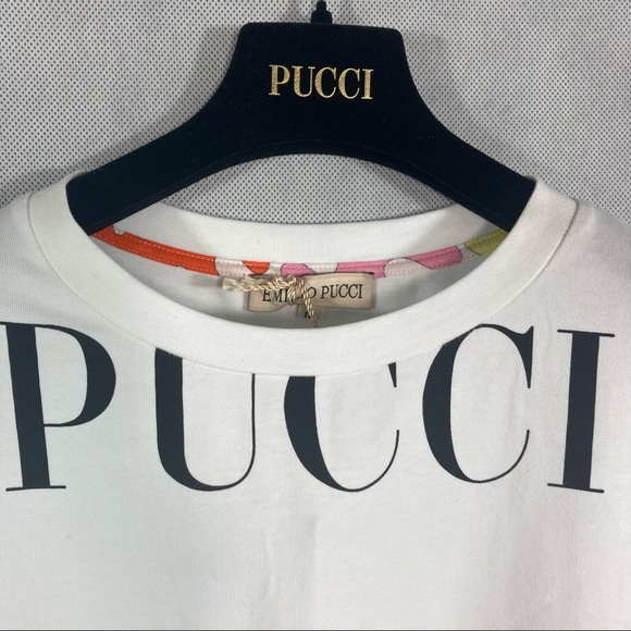 NWT Emilio Pucci Junior Graphic Logo Print Midi Dress - Picture 7 of 10